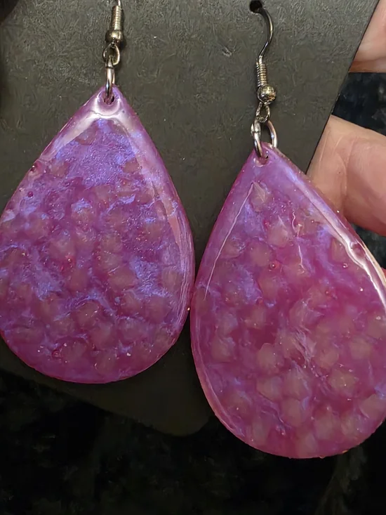 Handmade Colorful Resin Earrings - 3/$12 - Picture 2 of 13